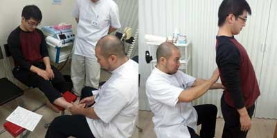 次に、触診によって当院で施術を行うべきものか判断し、施術方針を決定して行きます。